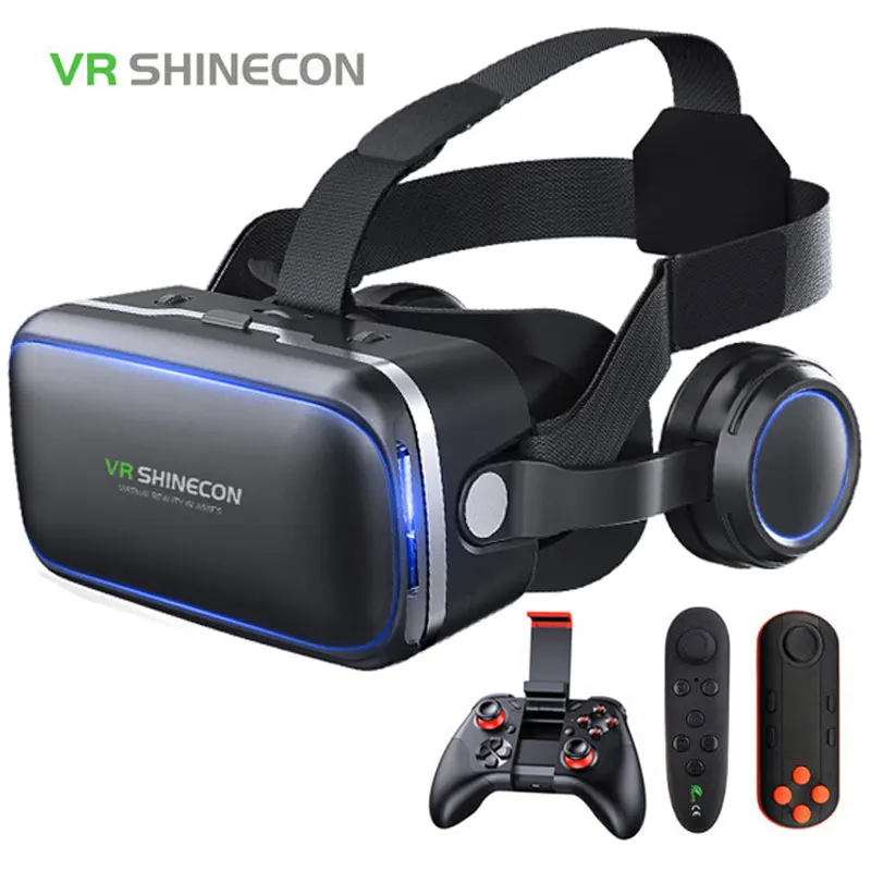 VR SHINECON 3D очки Виртуальная реальность мини Google Cardboard шлем гарнитуры для 4-6 дюймов