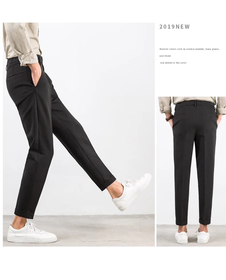 Zogaa Весна Осень Мужчины Платье Брюки для бизнес на каждый день Slim Fit лодыжки длина Pantalon Homme Твердые строгие брюки костюм брюки Новинка