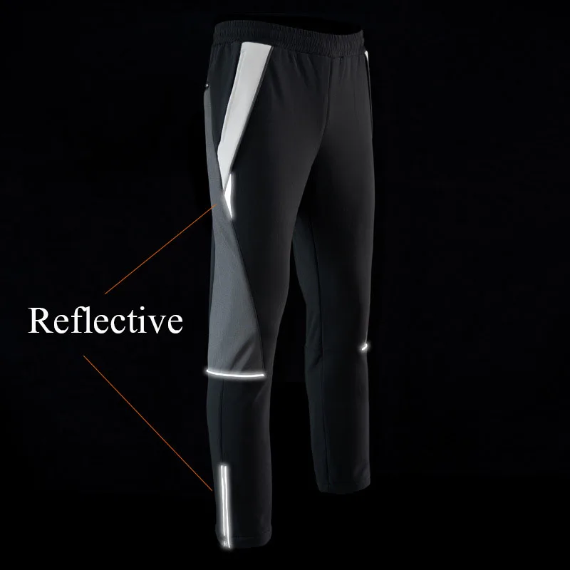 Новые мужские светоотражающие велосипедные брюки на осень и зиму плотные
