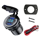 VODOOL Быстрая зарядка 36 Вт автомобильное зарядное устройство с двойным USB QC3.0 водонепроницаемое для 12 В24 В мотоцикла квадроцикла лодки морского RV со штативом