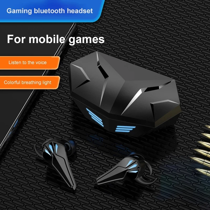 

Игровые наушники Bluetooth, настоящие Беспроводные наушники с микрофоном, 3D объемная стереогарнитура TWS, геймерские наушники для мобильных теле...