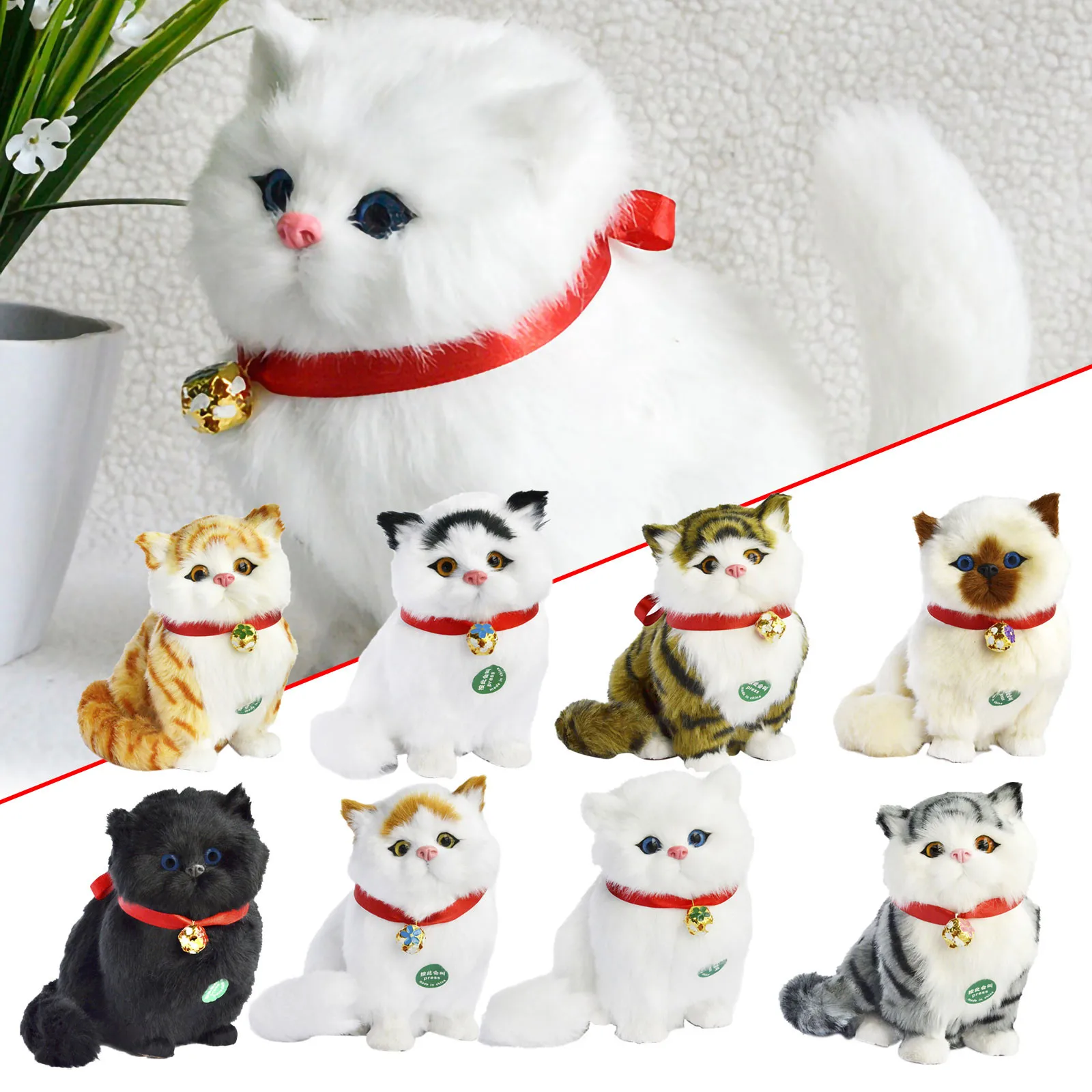

Kawaii Stuffed Toys Simulation Cat Creative Handicraft Gift Will Call Simulation Cat Plush Room Decor Toy For Kids Adults