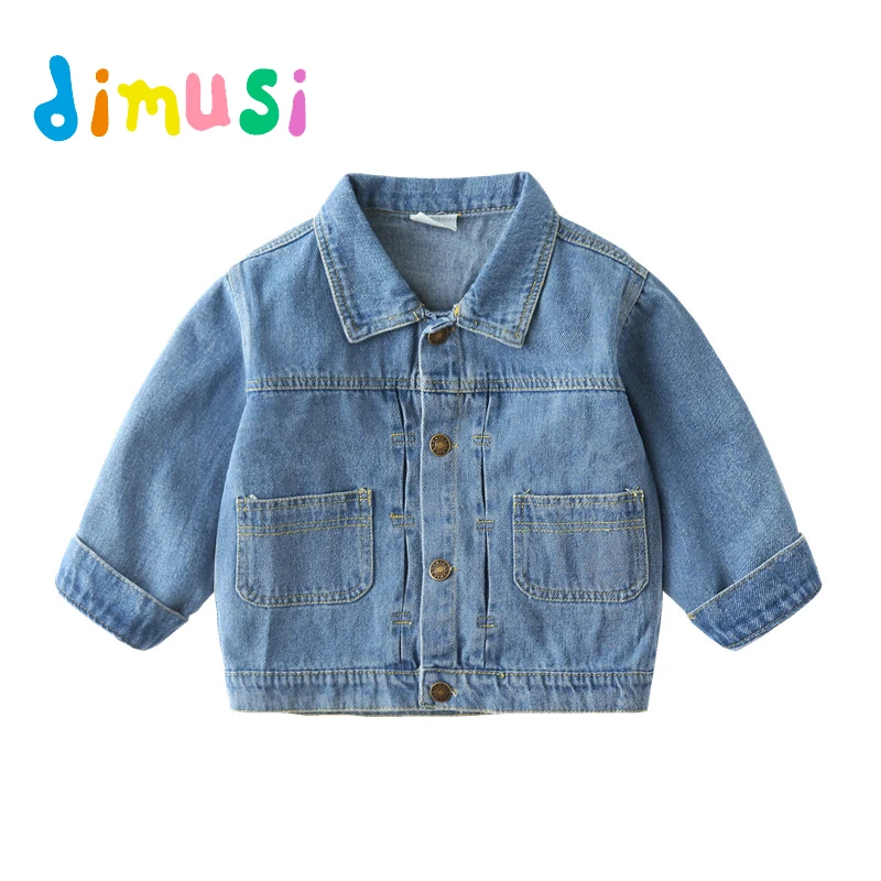 Джинсовая куртка DIMUSI для мальчиков хлопковая верхняя одежда топ из денима детей