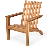 patio acacia wood adirondack chair lounge armchair durable outdoor garden yard op70602