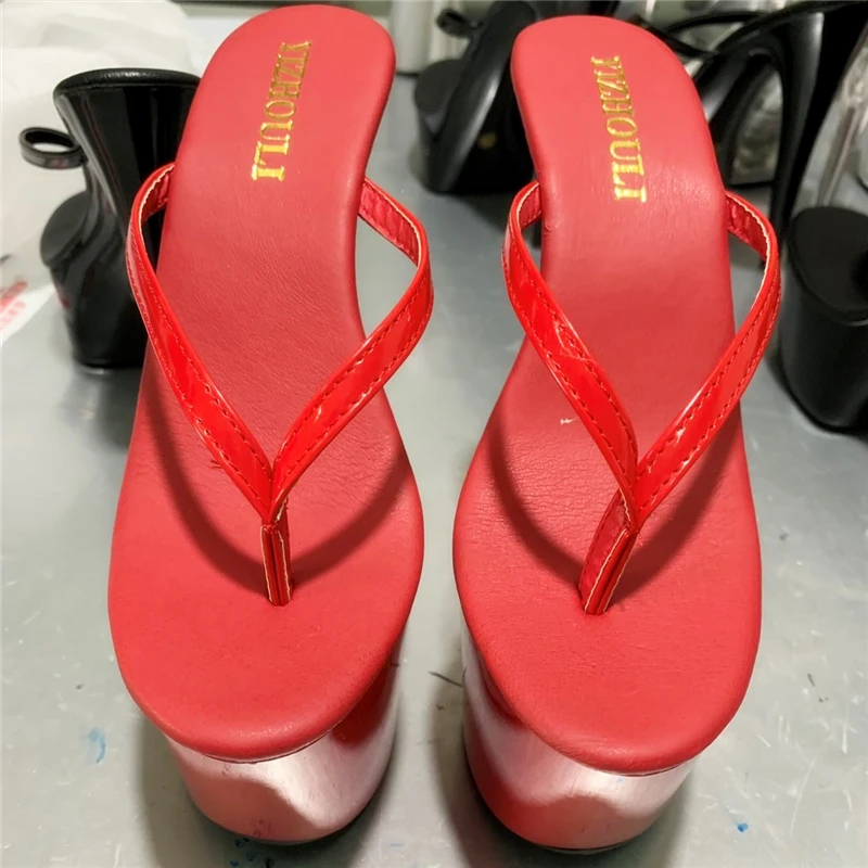 Новинка сексуальные босоножки на высоком каблуке 7 дюймов тапочки в стиле пола с