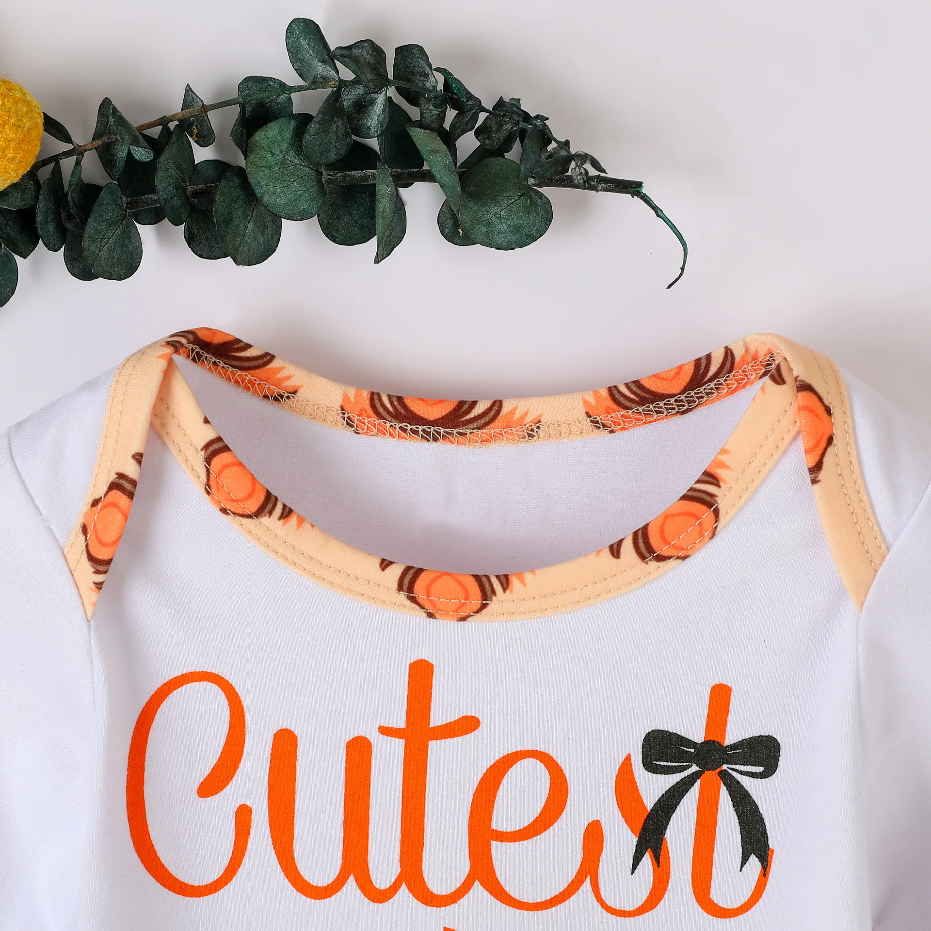 Новый милый костюм для новорожденных девочек на день благодарения комбинезон с