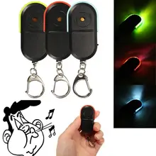 New Key Ring Anti-lost Device Voice Control LED Whistle Flashing Beeping Remote Kids Key Bag Wallet Locators
