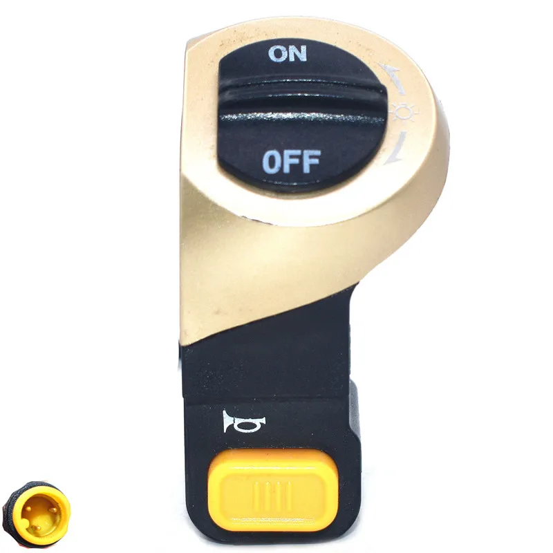 

2 in 1 Electric Scooter Handlebar Headlight Horn for 8 inch 10 inch Electric Scooter accessories 3 pin