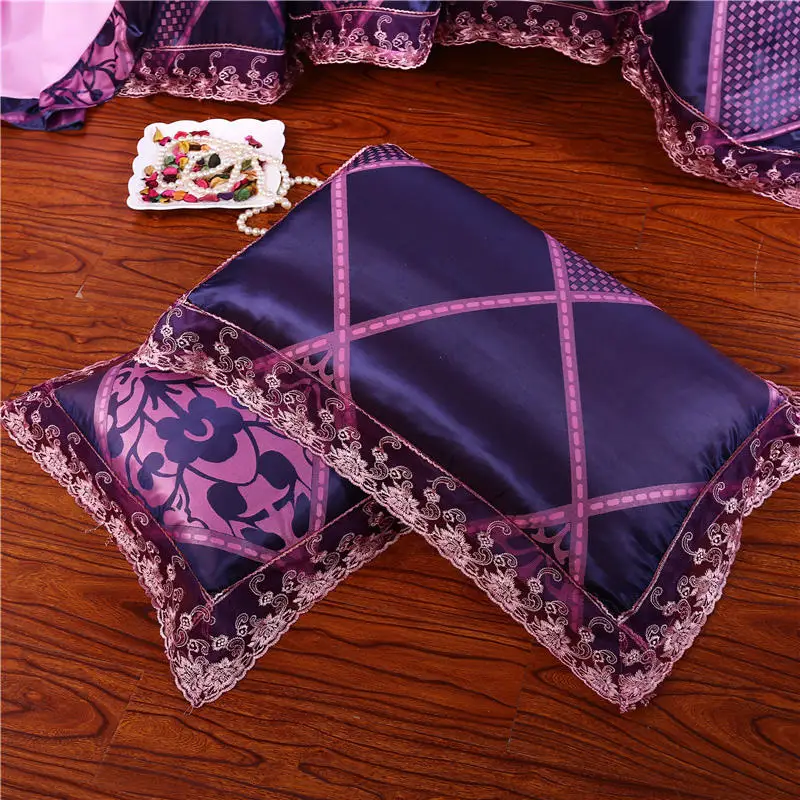 Кружевные комплекты постельного белья сатиновый жаккардовый Комплект в