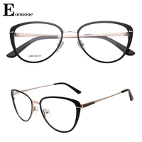 cat eye glasse frame for woman metal opticas fashion eyewear prescription optician eyeglasses