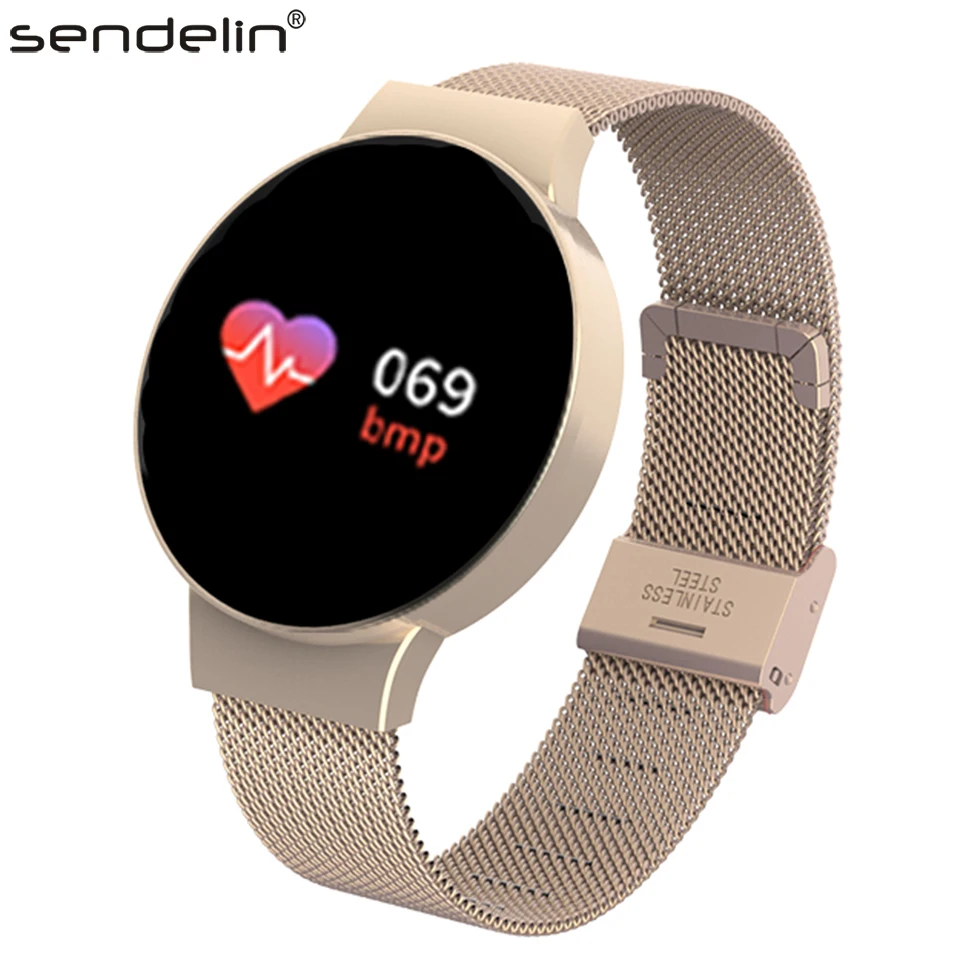 Смарт браслет с пульсометром шагомером сфигмоманометром часы для женщин Bluetooth