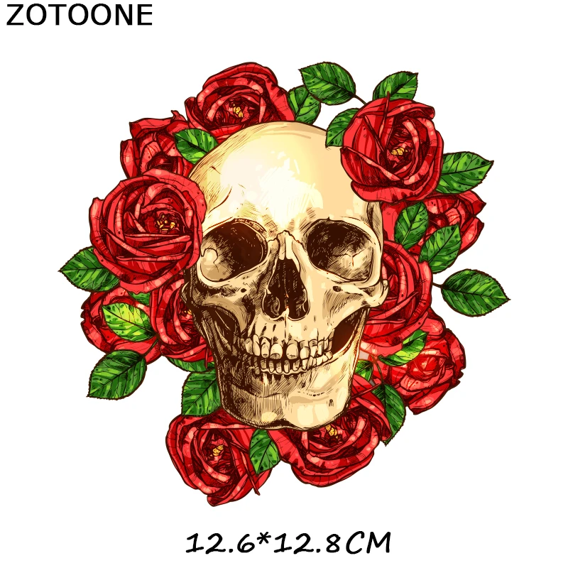 ZOTOONE Череп Панк Железный На Переводные патчи Аппликации для одежды футболки плавкие патчи термо-Стикеры для одежды Аппликации на одежду - Цвет: 289
