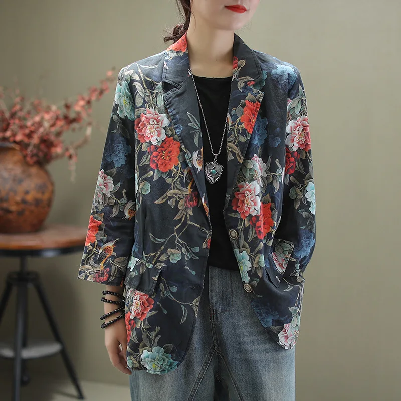 2020 весенние куртки женские Ретро Свободные повседневные универсальное пальто