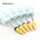 1 шт. желтое сверло для ногтей керамическая фреза электрические вращающиеся маникюрные сверла аксессуары для кутикулы Инструменты для удаления гель-лака