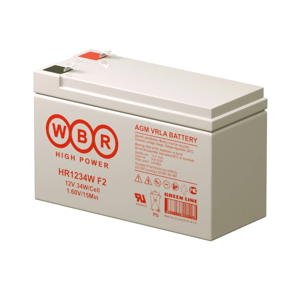 Аккумулятор WBR 12V 9Ah HR1234W | Электроника