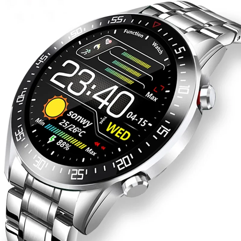 

GEJIAN Smart Watch Men smartwatch Full Touch Screen For Android iOS Heart Rate Blood Pressure Monitor Waterproof Fitness Watches