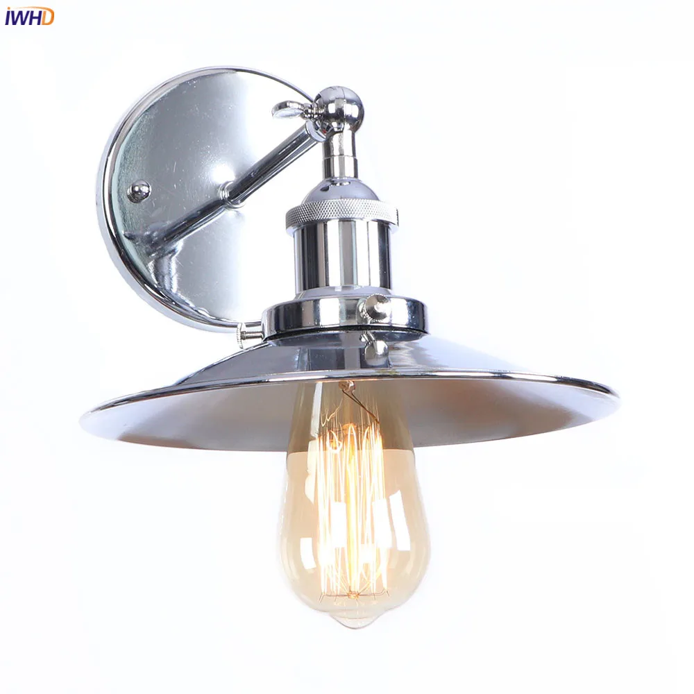 IWHD античный серебряный винтажный настенный светильник для спальни лестницы