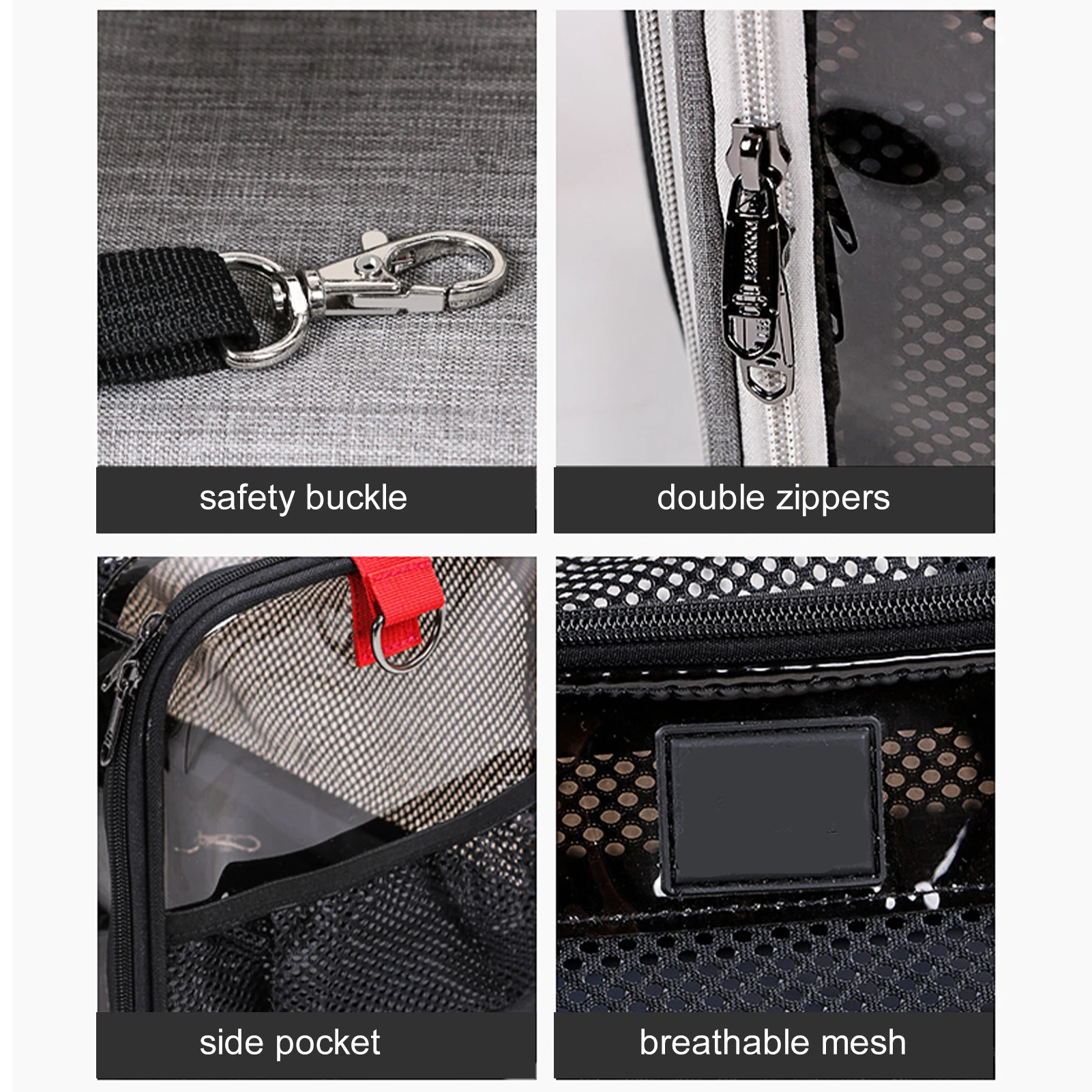 

202 1Pet Car Bag Folding Pet Cat Dog Carrier Bag Portable Pet Travel Handbag for Small Medium DogCatVentilatedBreathableMeshBags