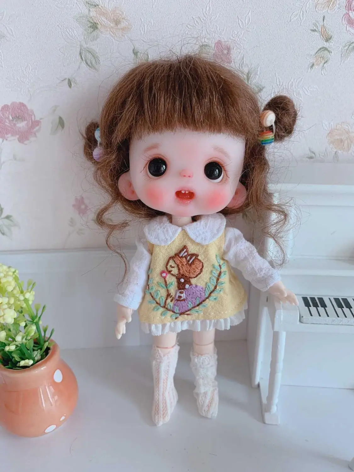 25 OB11 кукла голова Кастомизация 1/8 BJD куклы OB Полимерная глина - Цвет: 25