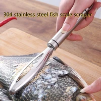 304 stainless steel fish scale remover planer scraper high quality utensils manual quick kitchen accessories seafood tools