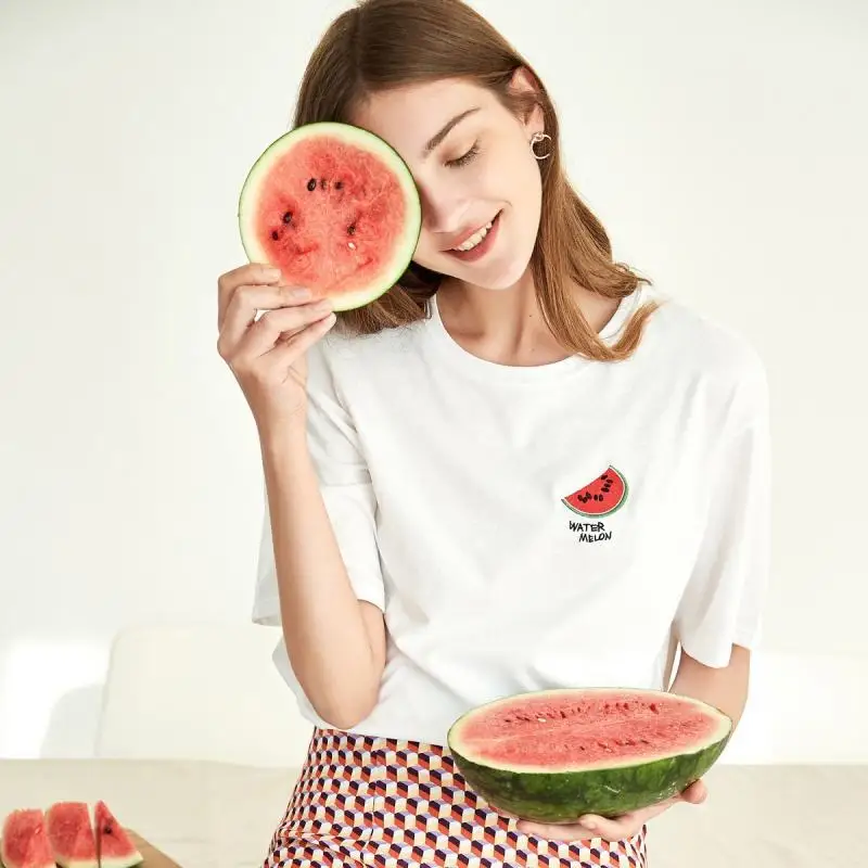 

Summer 2020 short sleeve t shirt Women Top red Garment