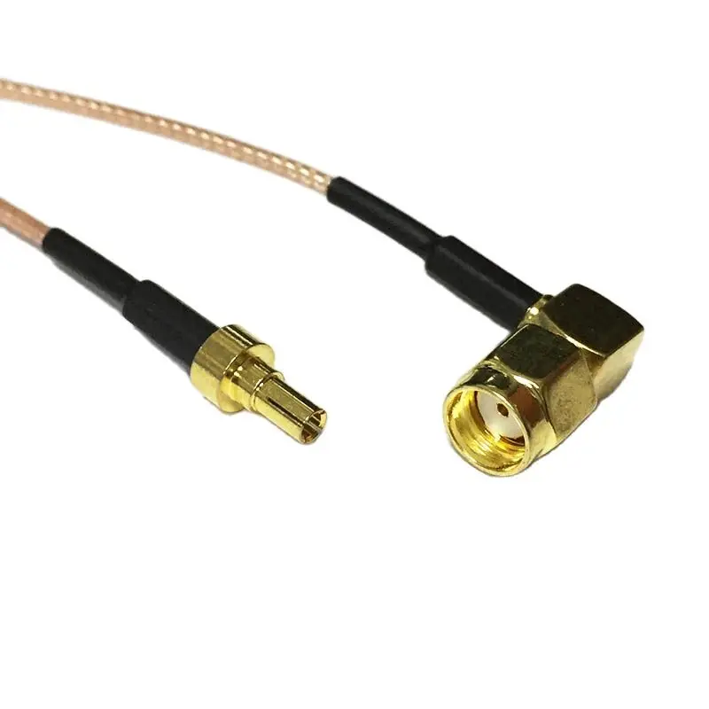 

New Antenna Wire RP-SMA Male Plug Right Angle Switch CRC9 Straight Male Plug RG178 Cable 15CM 6" Wholesale Fast Ship