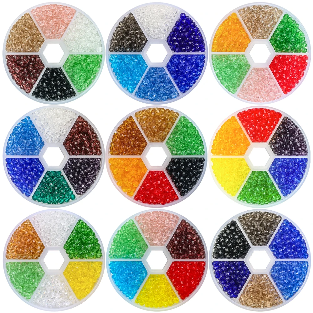 720 шт./кор. Круглые граненые бусины из австрийского хрусталя с чешским стеклом