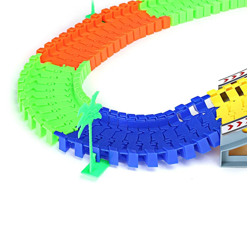 Дропшиппинг 192 шт. волшебный светящийся гоночный трек изгиб Flex Flash Dark