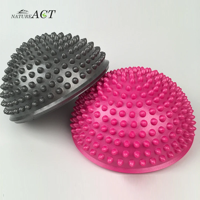 Полукруглый Массажный мяч для йоги фитнес баланс ПВХ подошва ежек сенсорный