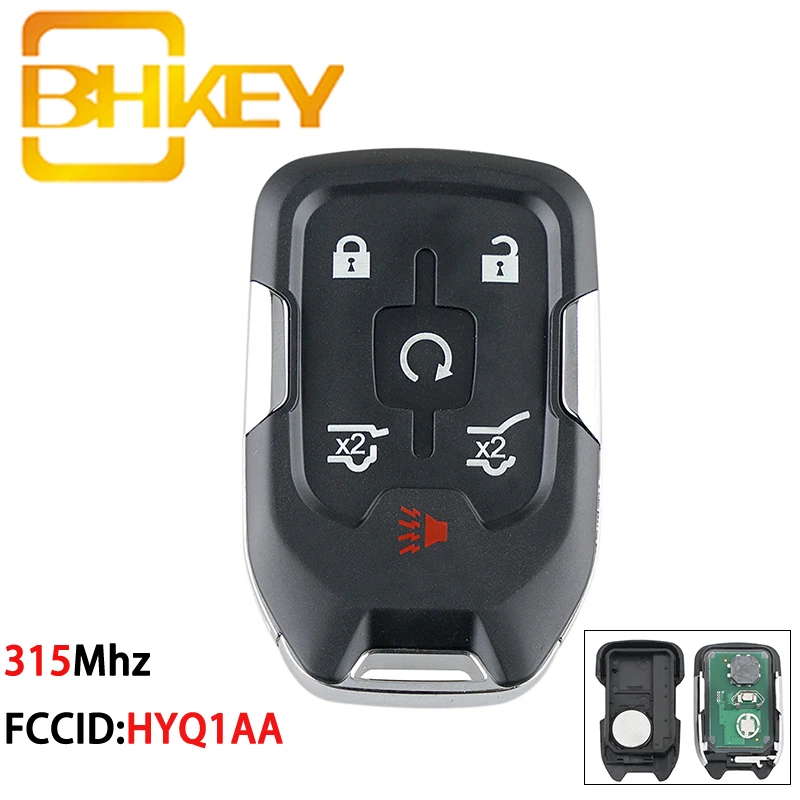 Пульт дистанционного управления BHKEY HYQ1AA для Chevrolet Key 315 МГц GMC Yukon XL Suburban Tahoe 2015