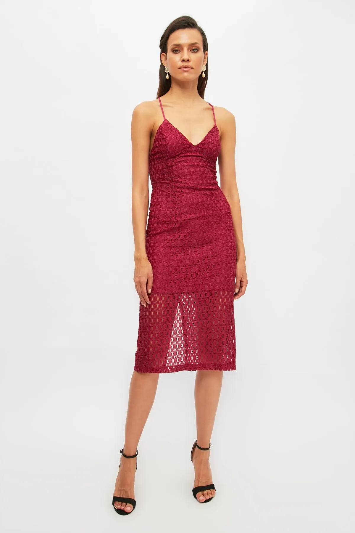 

Женское Бордовое платье