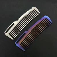 1pc creative titanium comb anti static anti rust hairdressing hair makeup styling combs men women hair cutting comb hairbrush