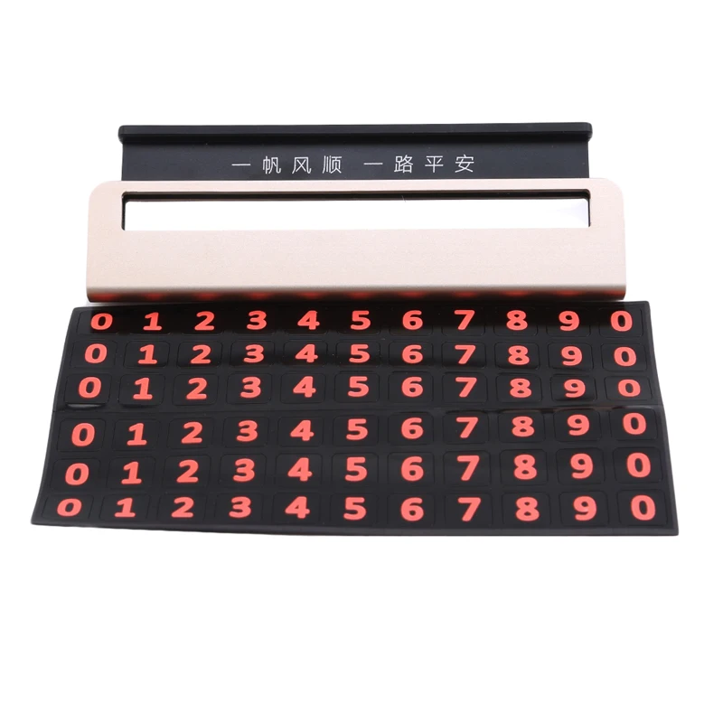 Car Temporary Parking Card Aluminum Phone Number Sign Innovative Luminous Deliveries With Zero Hour Stop Transfer |