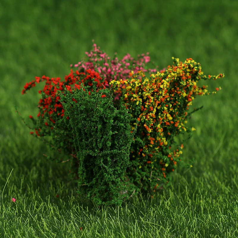 1/12 Dollhouse Miniature Multicolor Flower Bush Green Plant Model Toy Doll House Garden Decoration | Игрушки и хобби