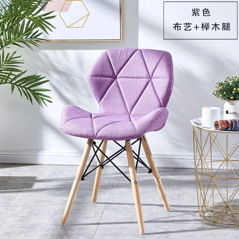 Стул Eames, современный простой стол, стул для семьи, для столовой, задний стул, компьютерный стул, стул, стул из твердой древесины, скандинавский обеденный стул - Цвет: see chart