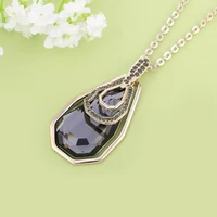 luxury big rhinestone pendant neckalce for women statement long sweater chain female necklace high quality jewelry gift 2021