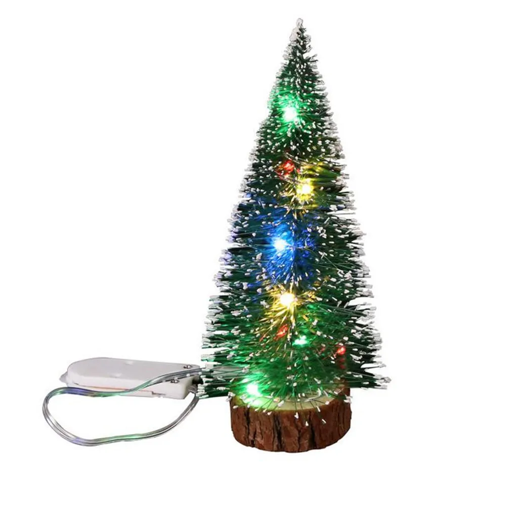 1pcs Led Light Mini Artificial Christmas Trees Decorations Festival Tabletop Miniature Snow Frost Xmas Tree Decor S/m/l/xl |