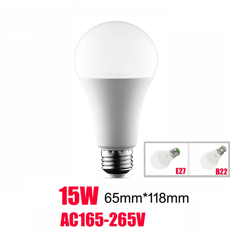 Новый светодиодный светильник 6 Вт 9 E27 12 15 18 AC85V-220V 110V лампы SMD2835 Быстрое