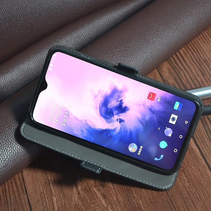 Кожаный чехол Lichi для Oneplus 7 с магнитной застежкой узором GM1900 GM1901 GM1903 защитная