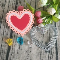 new style heart shaped metal cutting mold with lace used for diy scrapbook card photo album decoration handmade crafts