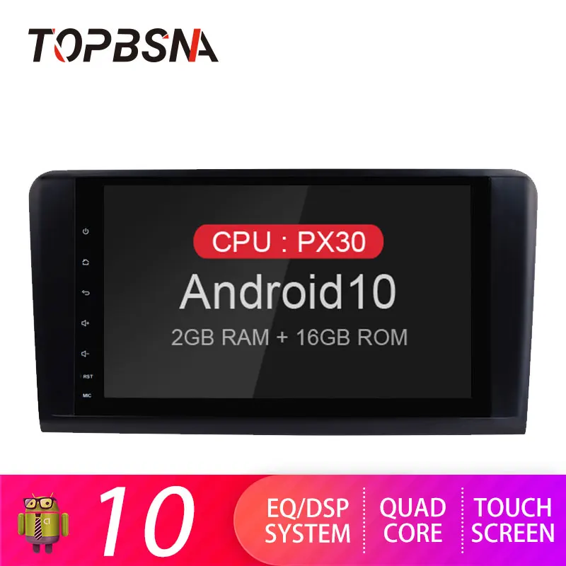 

TOPBSNA 2 Din Android 10 Car DVD Multimedia Player For Mercedes/Benz W164/ML300/ML350/ML500/GL320 WIFI GPS Navigation Car Stereo
