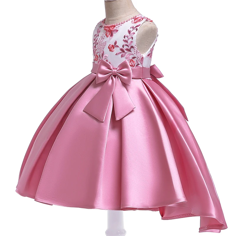 2019 Flower Girls dress for Kids Clothing Beaded embroidery Wedding Dresses Children Party Trailing Custumes | Детская одежда и