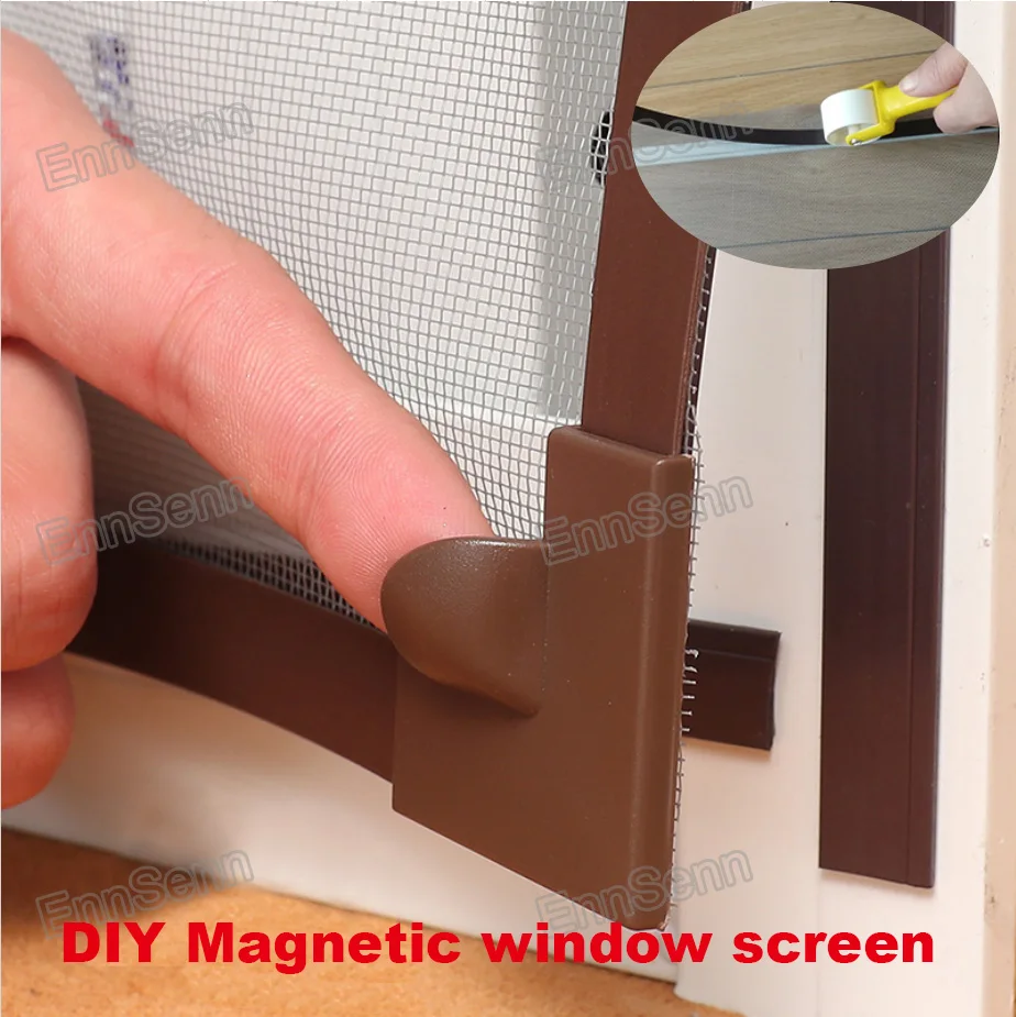 

Adjustable DIY Customize Magnetic Window Screen windows for Motorhomes Removable Washable Invisible Fly Mosquito Screen Net Mesh