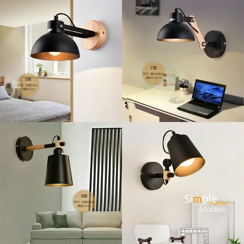 Creative Kitchen Aisle LED Wall Light Fixtures Wood Folding Lamp Sconce Dining Living Room Bedroom Foyer Home Lighting | Освещение