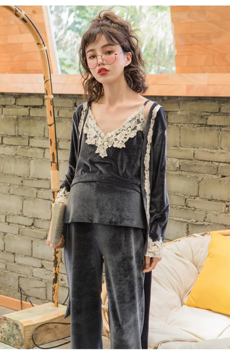 Взрывные модели весна и осень зима новый костюм для беременных богатый Золотой