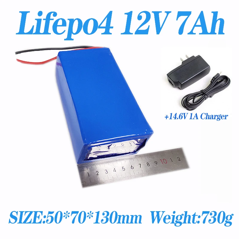 Аккумуляторная батарея Lifepo4 12 в 7 Ач с 10 А BMS для улисветильник камеры вспышки