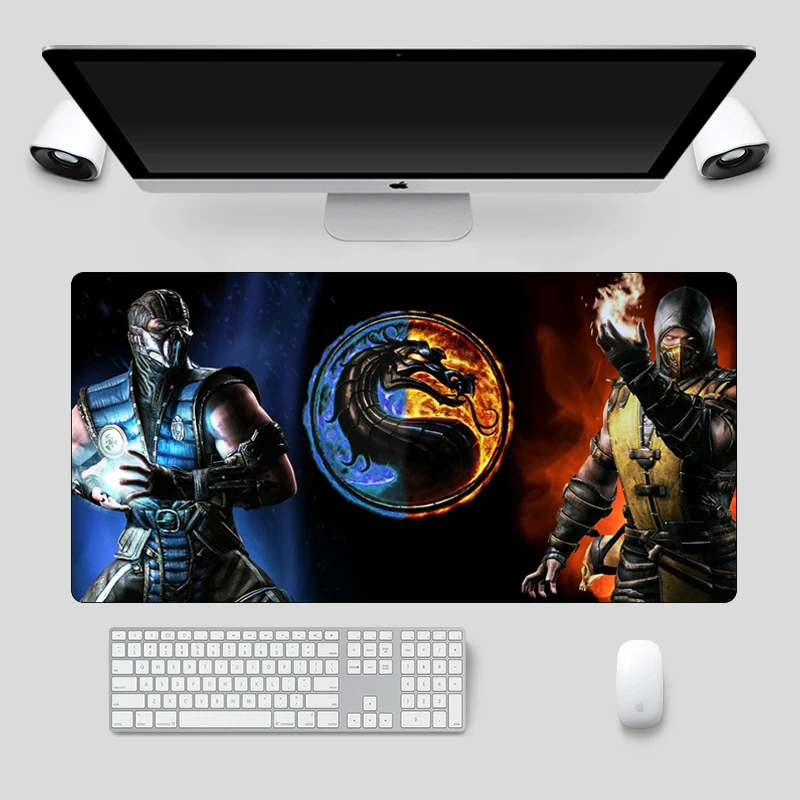 Большой игровой коврик для мыши Mortal Kombat 60x30 см противоскользящий компьютерный