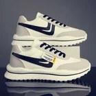 Кроссовки мужские, из искусственного нубука, на шнуровке, весна-осень