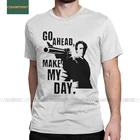 Мужская хлопковая футболка с коротким рукавом, с принтом фильма Клинт из фильма Go Ahead My Day грязный Гарри