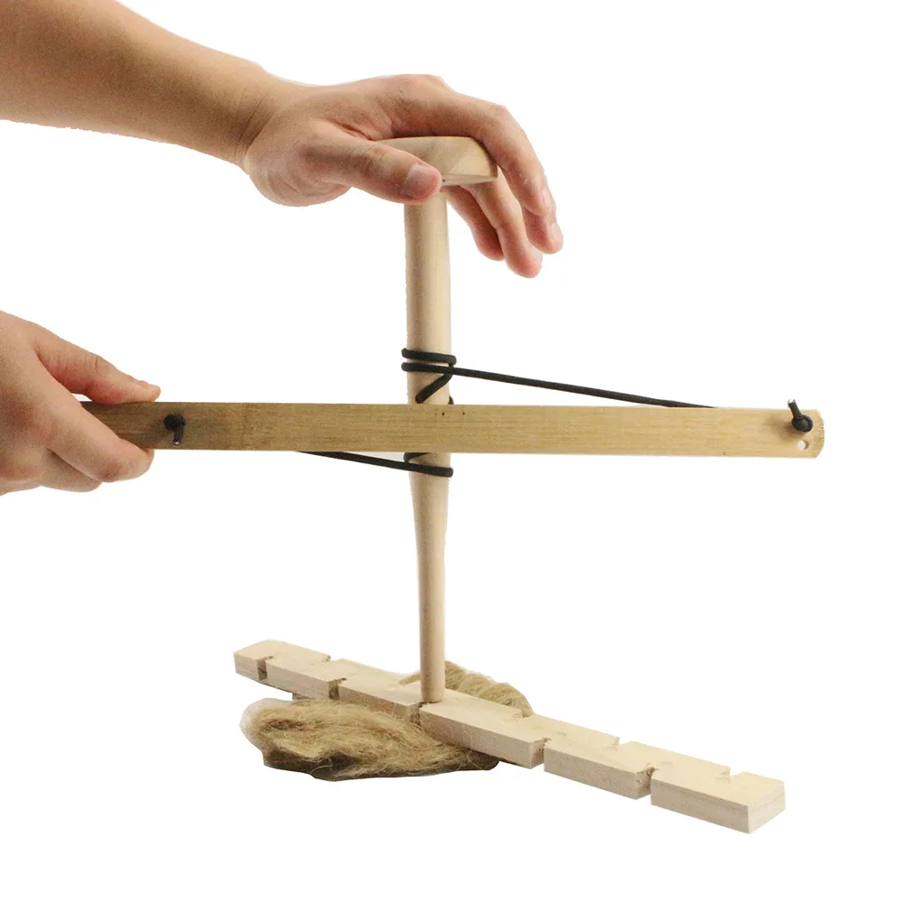 

Drilling wood to make fire, outdoor survival camping lighter, bow drill tool, friction fire set, SOS drill wood to make fire